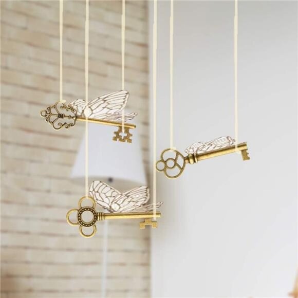 Mixed Set of 30 Large Skeleton Keys with Antique Style Bronze Brass - Picture 6 of 8